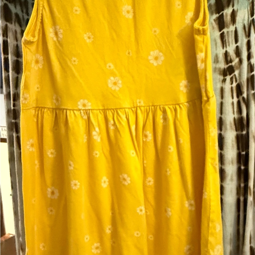 Old Navy Sunny Yellow Kids Dress with White Flowers